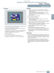 Operator control and process monitoring devices