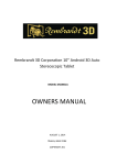 M104A 3D Glasses-free Tablets PC User Manual