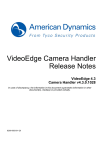 VideoEdge Cam Handler Release Notes