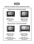 DIGITAL Convection Ovens Instruction Manual Digital