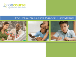 The OnCourse Lesson Planner: User Manual