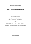 UWA Publications Manual - Research