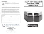 USER MANUAL HEAVY-DUTY DOCUMENT CONTROL STAMP