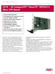 F218 – 3U CompactPCI® PowerPC® MPC8314 Slave CPU Board