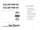 COLOR PAR 56 COLOR PAR 64 User Manual