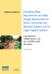 Estimating water requirements and water storage requirements for