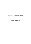 Booking online system User Manual