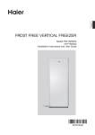 FROST FREE VERTICAL FREEZER