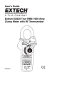 User`s Guide Extech EX820 True RMS 1000 Amp