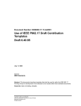 Use of IEEE P802.17 Draft Contribution Templates Draft 0.40:85