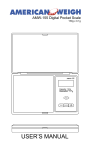 USER`S MANUAL - American Weigh Scales