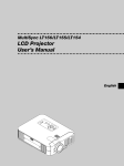 LCD Projector User`s Manual - NEC Display Solutions Europe