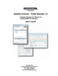 Quality Control - Density User Manual