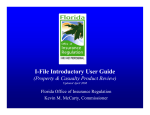 I-File Introductory User Guide - Florida Office of Insurance Regulation