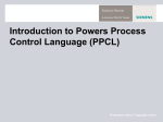Introduction to Powers Process Control Language (PPCL)