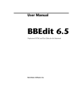 BBEdit 6.5 User Manual - Colorado State University