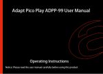 Adapt Pico Play ADPP-99 User Manual