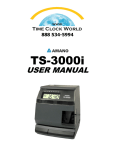 Amano TS-3000i Automatic TimeSync Web Time Clock User Manual