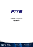 PITE 3915 Battery Tester User Manual - Regal Electro