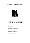 USER MANUAL - Kramer Electronics Japan Homepage