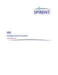 SR5500 User Manual - Spirent Knowledge Base