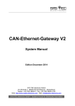 CAN–Ethernet Gateway V2 System Manual