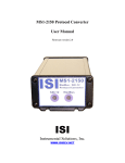 MS1-2150 Protocol Converter User Manual Instrumental Solutions