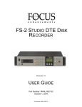 FS-2 STUDIO DTE DISK - Used-Broadcast-Sale