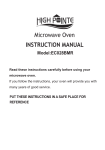 INSTRUCTION MANUAL Microwave Oven - R