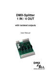 DMX-Splitter 1 IN / 4 OUT with isolated outputs
