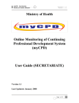 to Secretariate Manual - MyCPD