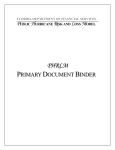 Public Hurricane Risk and Loss Model Primary Document Binder