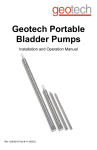 Geotech Portable Bladder Pump Manual