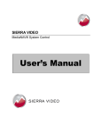 User`s Manual - Sierra Video