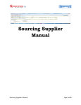 Sourcing Supplier Manual