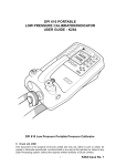 dpi 610 portable low pressure calibrator/indicator user