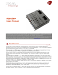 RCB1200 User Manual - Component Distributors, Inc.