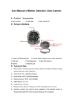 User Manual of Motion Detection Clock Camera