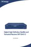 Digital High DefinitionSatelliteand Terrestrial Receiver SRT 8345 CI
