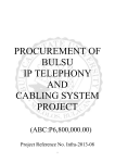procurement of bulsu ip telephony and cabling system project