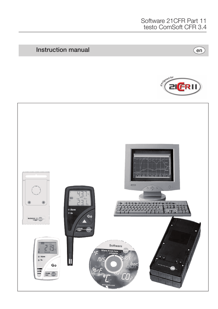 Software 21cfr Part 11 Testo Comsoft Cfr 3 4 Instruction Manual