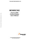 MC68SC302 Passive ISDN Protocol Engine User`s Manual