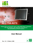 AFL-15A-N270 Panel PC User Manual