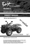 OWNER`S MANUAL WD400U-2