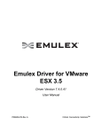 Emulex Driver for VMware ESX 3.5