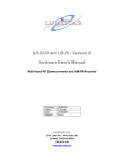 LS-25-D and LS-25 - Version 2 Hardware User`s Manual