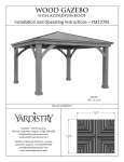 WOOD GAZEBO with ALUMINUM rOOF