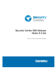 Security Center SDK Release Notes 5.3 GA