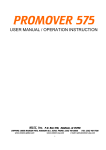 USER MANUAL / OPERATION INSTRUCTION