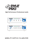 Pyle Amplifiers User Manual